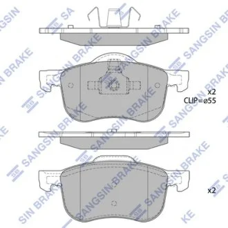 Колодки гальмівні передні Volvo S60 (-10), S80 (-06), V70 (05-) HI-Q Hi-Q (SANGSIN) SP2122