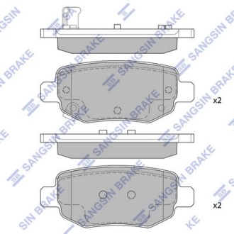 Колодки тормозные дисковые задние Hi-Q (SANGSIN) SP2126-R