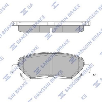 Колодка тормозов. диск. TOYOTA HIGHLANDER задн. (выр-во SANGSIN) Hi-Q (SANGSIN) SP2136