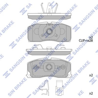 Колодки тормозные дисковые Hi-Q (SANGSIN) SP2154