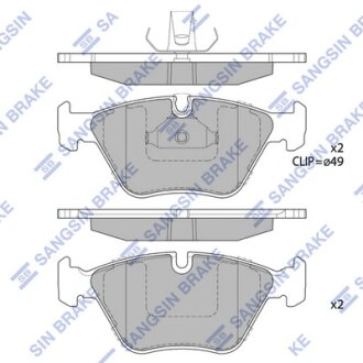 Колодки тормозные передние BMW 5 (-05) Hi-Q (SANGSIN) SP2171