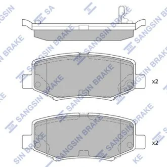 Колодки гальмівні задні Dodge Nitro (07-), Jeep Wrangler (08-) HI-Q Hi-Q (SANGSIN) SP2186