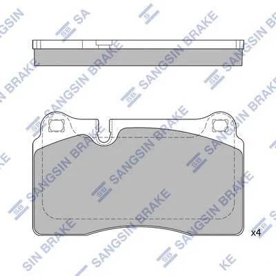 Колодки тормозные передние Audi A3 (11-), VW Touareg (06-) Hi-Q (SANGSIN) SP2231 (фото 1)