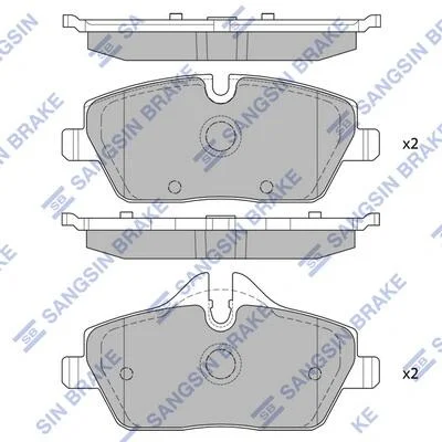 Колодки тормозные передние Mini Cooper (07-) Hi-Q (SANGSIN) SP2245 (фото 1)