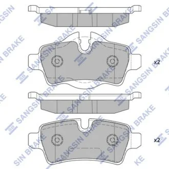 Колодки гальмівні задні Mini Cooper (07-) HI-Q Hi-Q (SANGSIN) SP2246