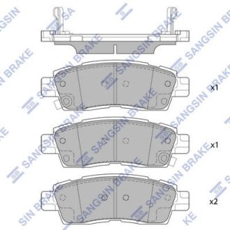 Гальмівні колодки, дискові Hi-Q (SANGSIN) SP2247