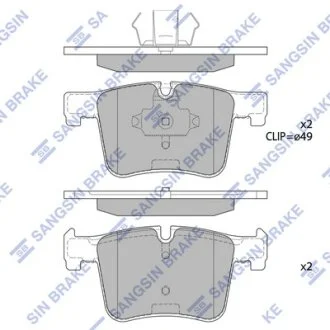 Колодки тормозные передние BMW 3 (F30, F35, F80) (12-) Hi-Q (SANGSIN) SP2344