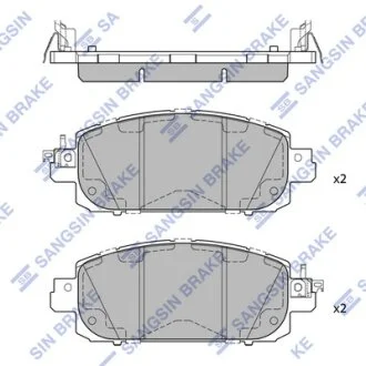 Колодки тормозные передние Hi-Q (SANGSIN) SP2772