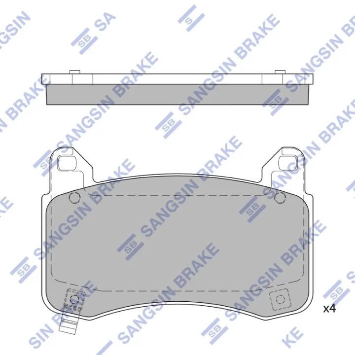 Колодки тормозные передние Tesla MODEL 3 (17-), MODEL Y (20-) Hi-Q (SANGSIN) SP2988 (фото 1)