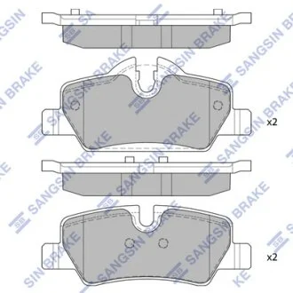 Колодки тормозные задние (дисковые) Mini Cooper (15-) Hi-Q (SANGSIN) SP4004