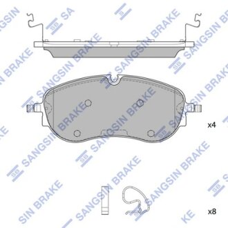 Колодки гальмівні передні VW ID.4 (21-), Audi Q4 E-TRON (22-) HI-Q Hi-Q (SANGSIN) SP4019