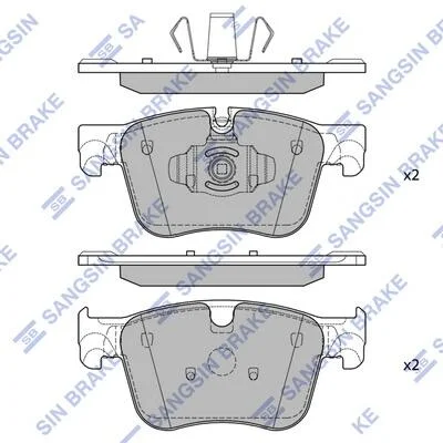 Колодки гальмівні передні Citroen Berlingo (18-), Opel Combo (18-), Peugeot 508 II (18-) HI-Q Hi-Q (SANGSIN) SP4032A (фото 1)