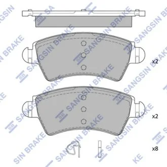 Колодки гальмівні передні Peugeot 206 (05-) HI-Q Hi-Q (SANGSIN) SP4035