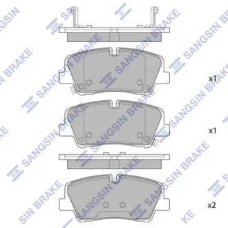 Колодки тормозные дисковые (комплект 4 шт.)) Hi-Q (SANGSIN) SP4038