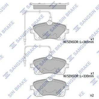 Колодки гальмівні передні Peugeot 407 (04-)  HI-Q Hi-Q (SANGSIN) SP4052