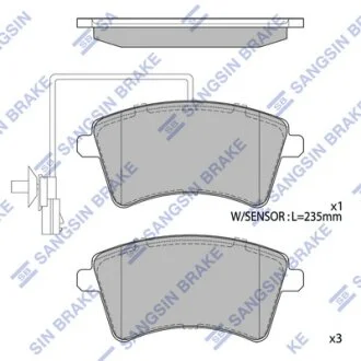Колодки гальмівні передні Renault Kangoo (08-), Kangoo Express (11-) HI-Q Hi-Q (SANGSIN) SP4059A