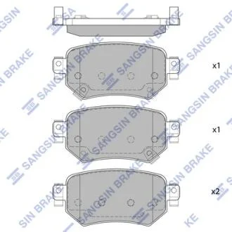 Комплект гальмівних колодок з 4 шт. дисків Hi-Q (SANGSIN) SP4070