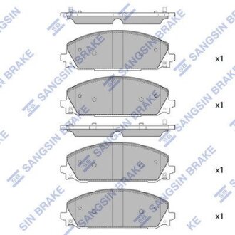 Гальмівні колодки, дискові Hi-Q (SANGSIN) SP4087