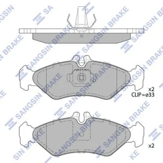 Колодки тормозные задние VW LT 28-35 II (-06) Hi-Q (SANGSIN) SP4094