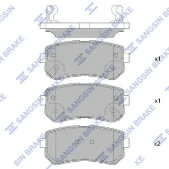 Колодки гальмівні задні Hyundai ix20 (08-) HI-Q Hi-Q (SANGSIN) SP4113