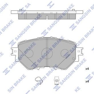 Комплект тормозных колодок. Hi-Q (SANGSIN) SP4123