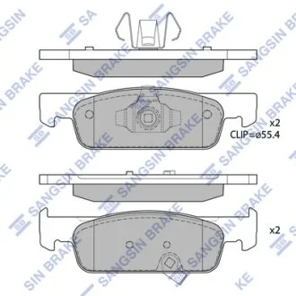 Колодки тормозные передние Smart Fortwo (16-) Hi-Q (SANGSIN) SP4136