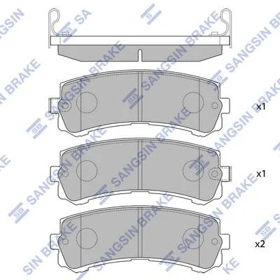 Колодки тормозные задние Nissan Patrol (06-) Hi-Q (SANGSIN) SP4157 (фото 1)