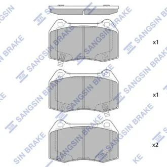 Колодки гальмівні передні Honda Civic (06-) HI-Q Hi-Q (SANGSIN) SP4172