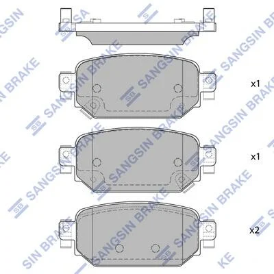 Колодки гальмівні задні Mazda 3 (17-), CX-3 (20-) HI-Q Hi-Q (SANGSIN) SP4178 (фото 1)