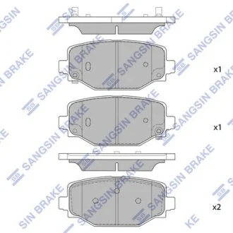 Колодки тормозные задние Jeep Grand Cherokee (21-) Hi-Q (SANGSIN) SP4198
