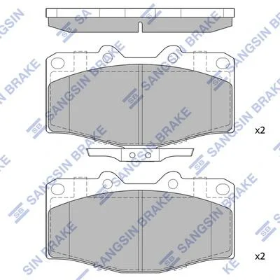 Колодки тормозные передние Toyota HiLux VI (N1)(-06) Hi-Q (SANGSIN) SP4245 (фото 1)