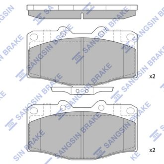 Колодки тормозные передние Toyota HiLux VI (N1)(-06) Hi-Q (SANGSIN) SP4245