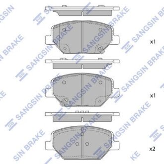 Гальмівні колодки, дискові Hi-Q (SANGSIN) SP4284