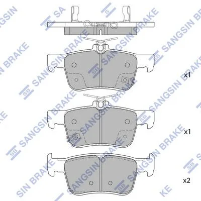 Колодки гальмівні задні Honda Accord (18-) HI-Q Hi-Q (SANGSIN) SP4315 (фото 1)