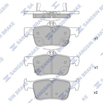 Колодки гальмівні задні Honda Accord (18-) HI-Q Hi-Q (SANGSIN) SP4315