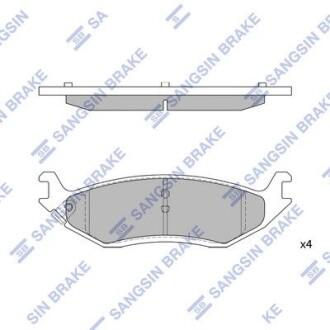 Колодки гальмівні дискові (комплект 4 шт) Hi-Q (SANGSIN) SP4320