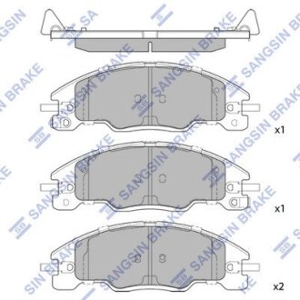 Гальмівні колодки, дискові Hi-Q (SANGSIN) SP4321