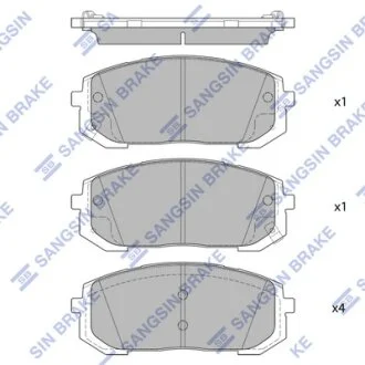 Колодки тормозные передние Hyundai Sonata (DN8) (19-) Hi-Q (SANGSIN) SP4334