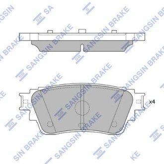 Гальмівні колодки, дискові Hi-Q (SANGSIN) SP4338