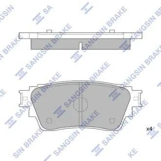 Колодки гальмівні дискові (комплект 4 шт) Hi-Q (SANGSIN) SP4350