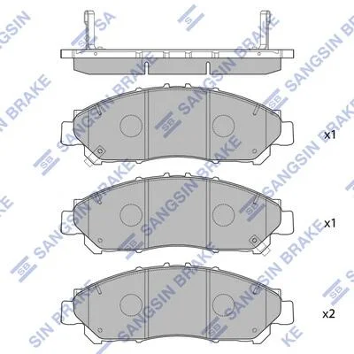 Колодки тормозные передние Toyota Hi-Ace (19-) Hi-Q (SANGSIN) SP4361 (фото 1)