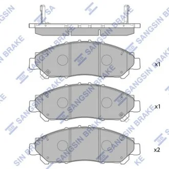 Колодки тормозные передние Toyota Hi-Ace (19-) Hi-Q (SANGSIN) SP4361