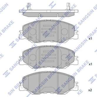 Гальмівні колодки, дискові Hi-Q (SANGSIN) SP4376