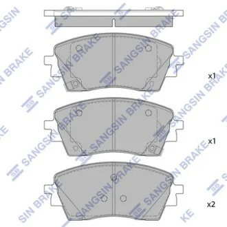 Колодки гальмівні передні Hyundai Kona (SX2) 16INCH (23-) HI-Q Hi-Q (SANGSIN) SP4378