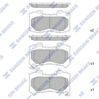 Гальмівні колодки, дискові Hi-Q (SANGSIN) SP4388