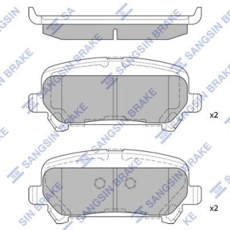 Гальмівні колодки, дискові Hi-Q (SANGSIN) SP4389