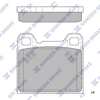 Колодки тормозные задние (дисковые) Mitsubishi Lancer (03-), Volvo C70 (-05) Hi-Q (SANGSIN) SP4398