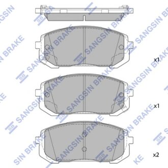 Колодки тормозные передние Elantra (CN7) (20-) Hi-Q (SANGSIN) SP4461