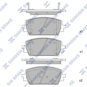 Колодки тормозные передние Hi-Q (SANGSIN) SP4464