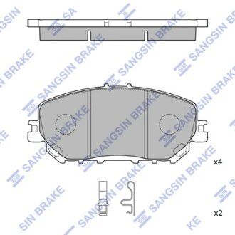 Колодки тормозные передние Nissan X-TRAIL (22-) Hi-Q (SANGSIN) SP4489